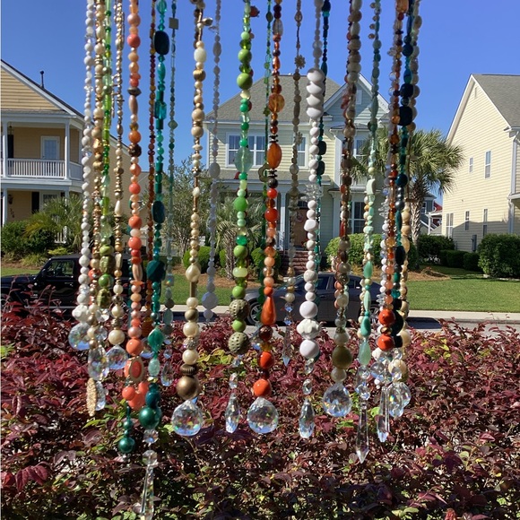 Handmade “Bahama Breeze” Porch/Lampshade Chandelier PLEASE SEE VIDEO - Picture 8 of 14